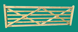 6 rail hardwood gate with heavy bottom